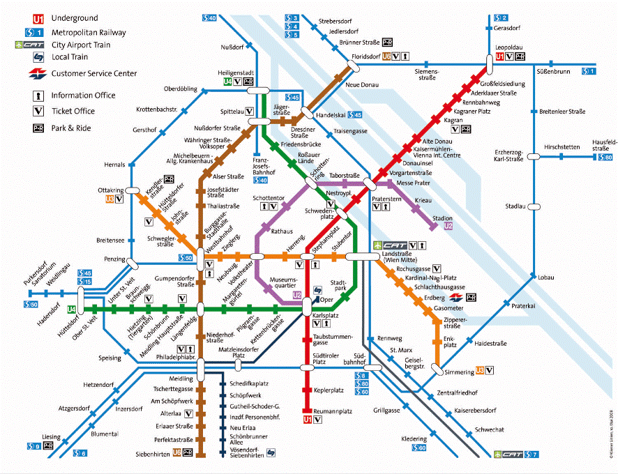 карта метро вены